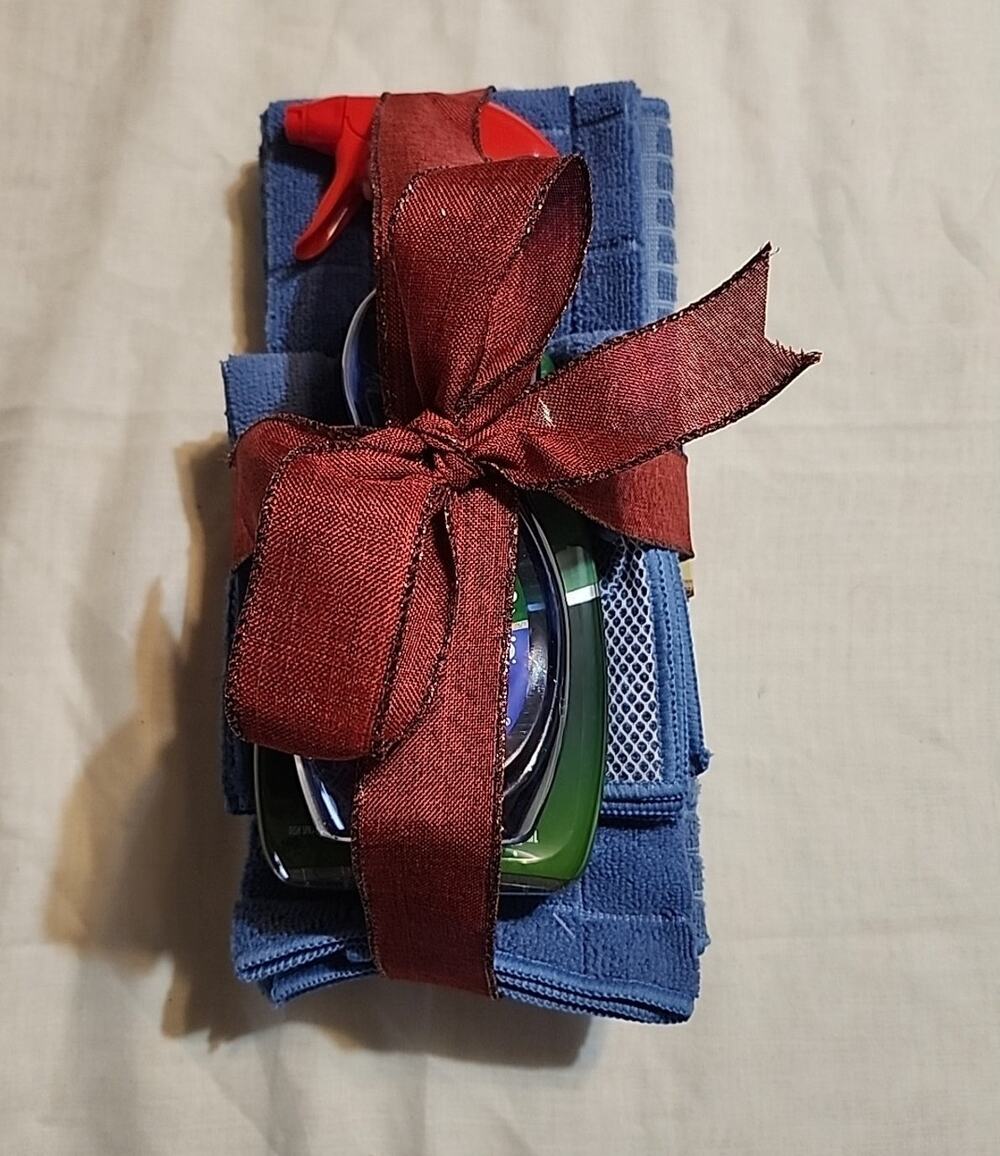 Palmolive Gift Set Dish Towels Hand Towel Palmolive Spray Away & Palmolive Blue